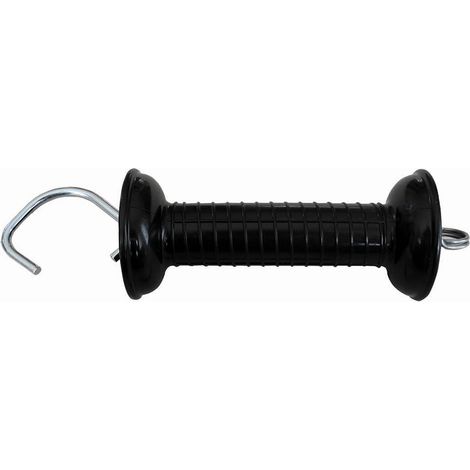 Beaumont – Lot de 10 poignées isolantes noires à ressort – Réduction de tension pour fil – Crochet vissé pour installation facile