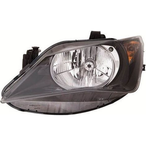 Phare avant gauche H4 noir Seat Ibiza 4 6J5, 6P1 phase 2 et 3 2012-2017