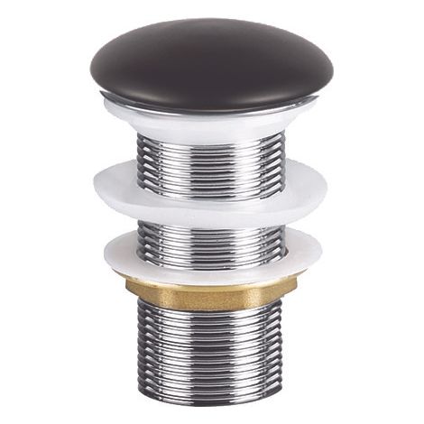 ONDEE ZEN - Bonde céramique clic-clac pour vasque - Finition Noir Mat (1/3)