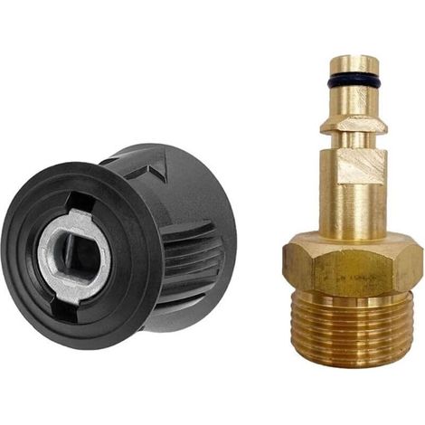 Lot de 2 adaptateurs de tuyau de nettoyeur haute pression M22, connecteur rapide, pièces de rechange pour Karcher