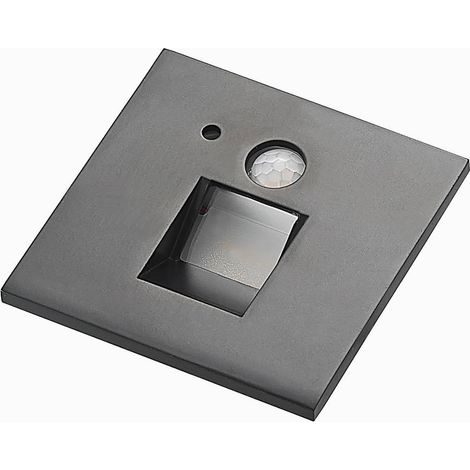 Arcchio Foco empotrado de pared 'Neru' en Negro Aluminio