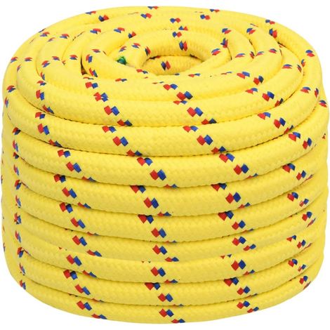 Corde de bateau, Corde de Chanvre, pour la Décoration, le Bricolage, le Jardinage Jaune 20 mm 25 m Polypropylène OIB5691E (1/5)