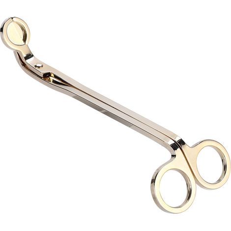 1 Coupe-mèche Cœur en Acier Inoxydable Doré, Ciseaux à Bougie pour Décoration Romantique (1/5)