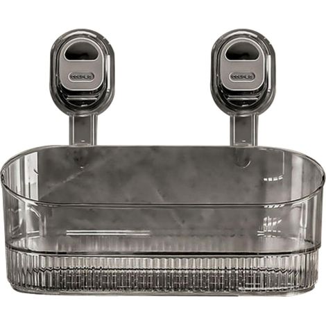 Aufbewahrungsbox mit Saugnapf fürs Badezimmer, kein Bohren erforderlich, wellenförmiges Saugnapf-Regal, starke Saugnapf-Aufbewahrungsbox, abnehmbarer Hängekorb