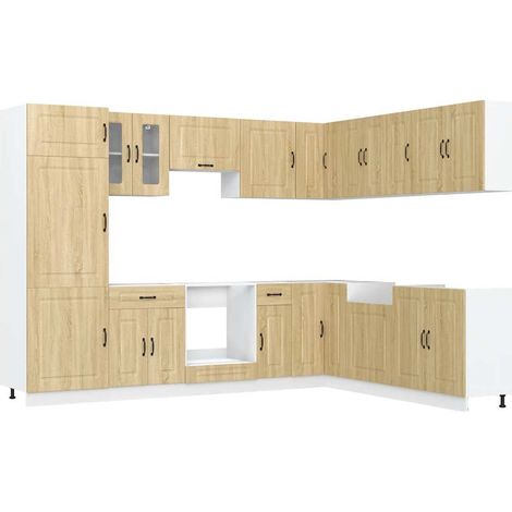 Set Mobili da Cucina 14 pz Kalmar Rovere Sonoma in Truciolato vidaXL (1/5)