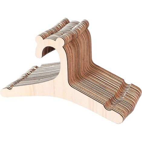30 grucce in legno per vestiti da bambino - Grucce naturali per abbigliamento per bambini (1/5)