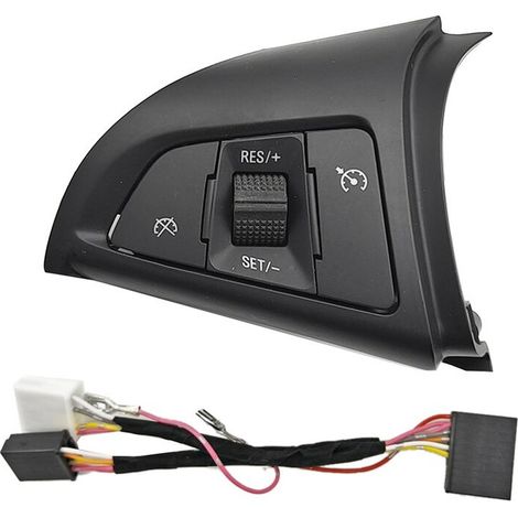 Applicable à 96892140, commutateur de régulateur de vitesse côté gauche pour Chevrolet Cruze et Chevrolet Malibu 2009-2014, avec boutons au volant et faisceau de câbles.