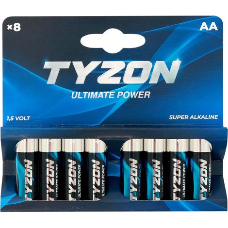 Lot de 8 Piles alcalines AA jetables Longue durée pour appareils ménagers et électroniques (1/5)