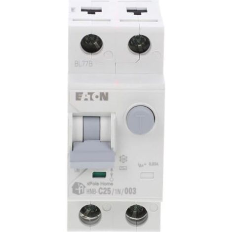 Interruttore differenziale 2P 25A 0.03A tipo AC char. C xPole Home HNB-C25/1N/003 195129