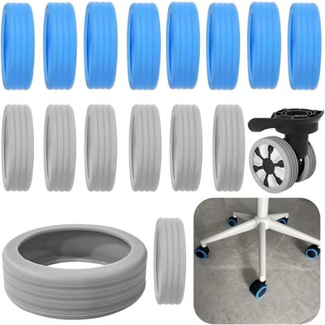 Housses de roulettes lot de 16 - protections antidérapantes 5,2 x 1,4 cm (1/5)