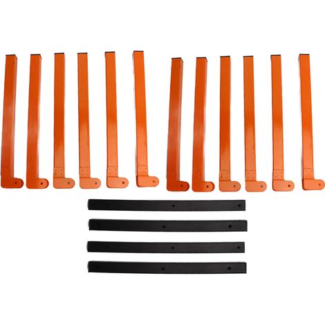 Lot de 4 supports muraux en acier robuste pour le rangement du bois, gain de place, pour une utilisation intérieure et extérieure. (1/5)