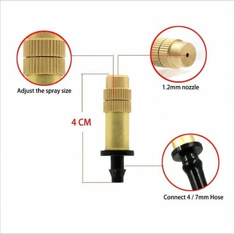 Buse d'atomisation cuivre réglable 4/7mm capillaire 10pcs (1/3)