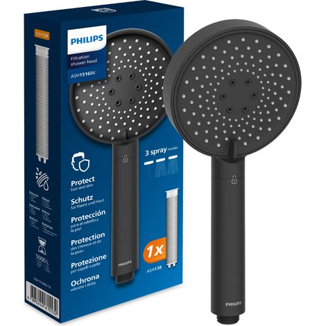 Cabezal de ducha PHILIPS ASH1516BK/10 negro