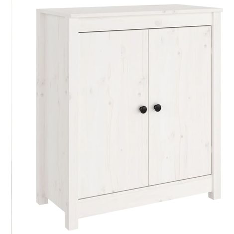 Credenza Bianca 70x35x80 cm in Legno Massello di Pino vidaXL