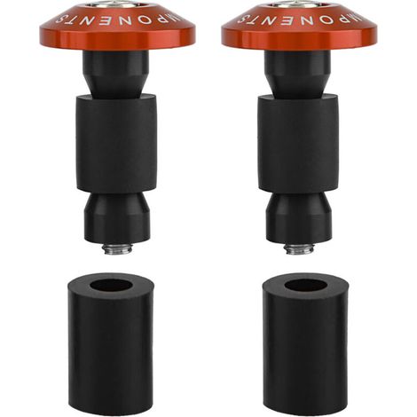 BRRNOO Embouts de Barre, Bouchons d'extrémité de Barre d'extrémité de Poignée de Moto Universels 1 Paire Adaptés pour Moto avec Guidon de 7/8" de Diamètre (Orange) (1/5)