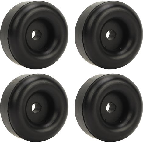 4 coussinets caoutchouc ronds 6,35 cm avec trou pour porte de remorque, butée amortisseur pour camping-car et bateau (1/5)