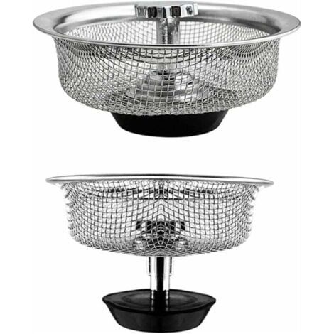 2pcs Filtre Universel Pour Évier De Cuisine En Acier InoxydableAccessoire évacuation évier (1/5)