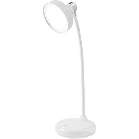 Lámpara de escritorio LED recargable vía USB, brillo ajustable, luz blanca/cálida/neutra (1200 mAh) (1/5)