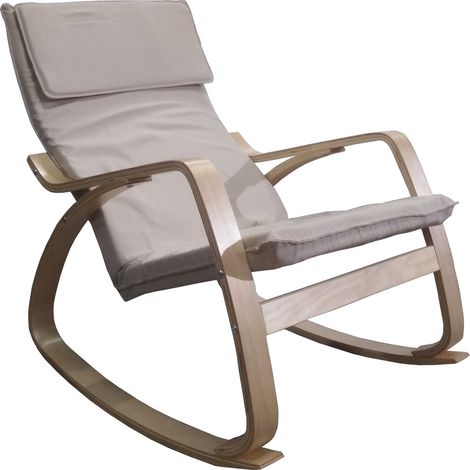 POLTRONA DONDOLO ALBERTA 67X103XH95CM BEIGE (1/2)