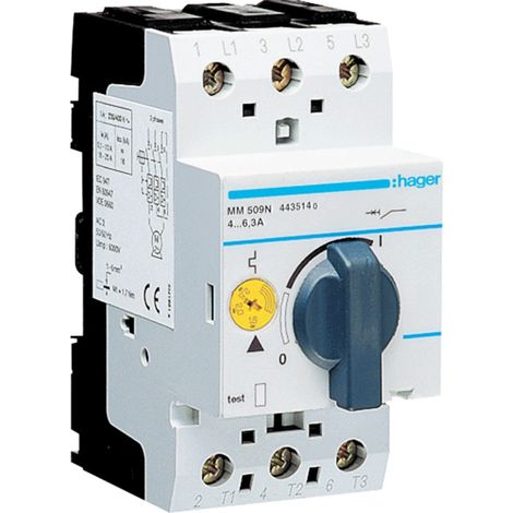 Motorschutzschalter Hager mm509n 4-6.3A 2,5 Module