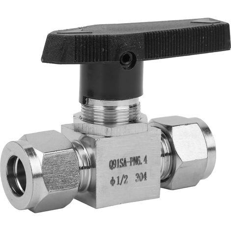 Vanne de régulation de débit à aiguille haute pression en acier inoxydable 304, adaptée à l'eau, au gaz et aux liquides, modèle SS-44S6Ф1/2 (1/5)