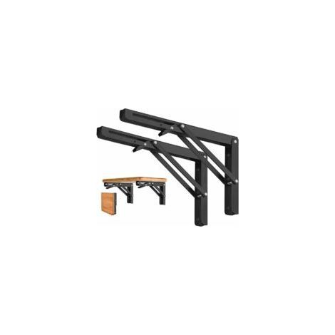 Lot de 2 Equerre Etagere 400mm, Support Console Pliable, Acier Inoxydable Equerre Rabattable Murale, 80KG/176lbs Porteur (1/4)