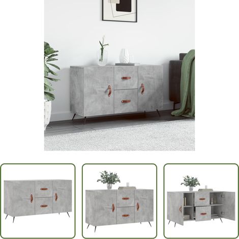 vidaXL Stauraum - Sideboard Betongrau 100x36x60 cm Holzwerkstoff (1/5)