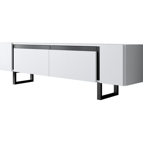 Mueble TV, mesa TV, mueble bajo. Stand Blanco Negro (1/5)