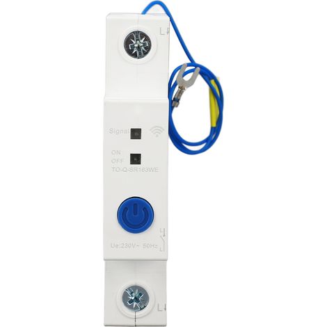 Disjoncteur sur rail DIN TONGOU 1P 230V avec WIFI, disjoncteur intelligent, interrupteur intelligent, télécommande, 16A sans compteur. (1/5)