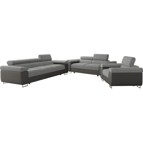 Conjunto de muebles tapizado Comfivo Vinetum, Soft 029 + Lux 05, 0, Cuero ecológico + Tapiz (1/5)
