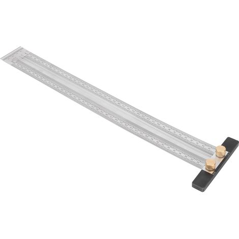 T-förmiges Lineal, hochpräzise Anreißlehre aus Edelstahl, 400 mm, Heimwerkerwerkzeug für Holzbearbeitung (1/5)