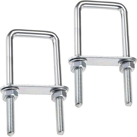 Boulon en U M8 60x120mm – Acier inoxydable 304 – Fixation pour tuyaux et pièces mécaniques – Installation rapide sans outil