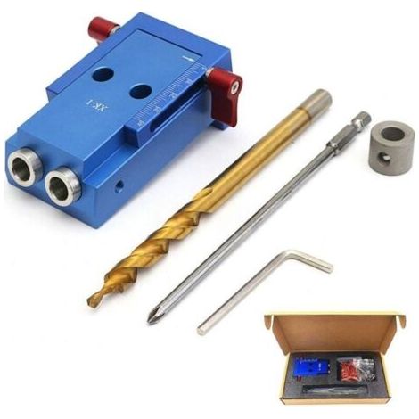 Kit de menuiserie pour trous de poche vis gabarites chevilles en alliage daluminium guide de perage oblique outil de PZCC (1/4)
