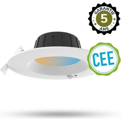 Plafonnier LED CCT multi-puissance 6/9W 3000/4000/6500K blanc Détecteur IR - Garantie 5 ans Miidex Lighting® (1/4)