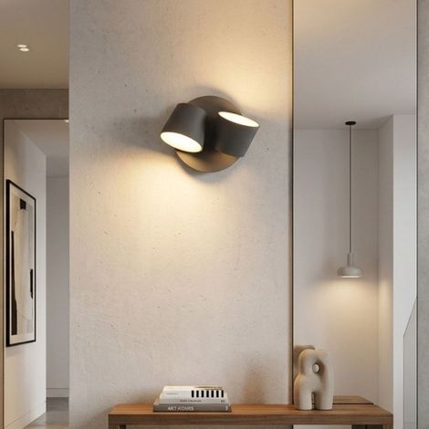 Applicare Doppia Luce Led Direzione Orientabile 2 x 6 W 2700 K Nero (1/5)