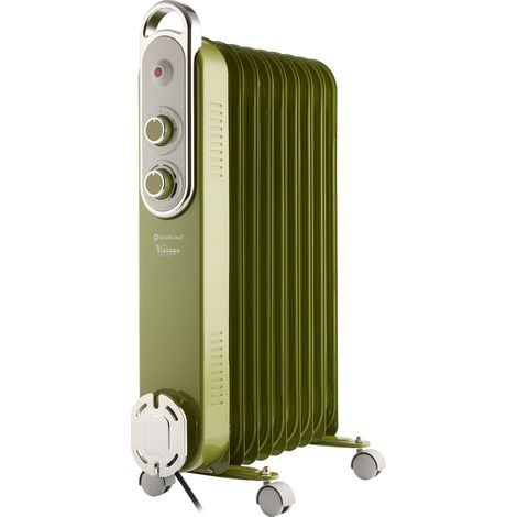 Oil Filled Radiator Vintage 2KW Sage Green 9 Fin by Rediffusion REDB14KGRE