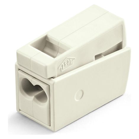 Borne pour luminaires 2 conducteurs 2,5mm² blanc - WAGO - 224-112 (1/3)