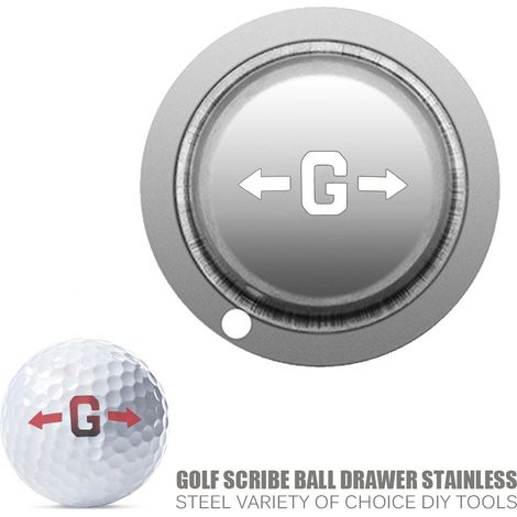 lettre G Marqueur de ligne de golf en acier inoxydable, outil de marquage, stylo marqueur de motif à faire soi-même (1/5)