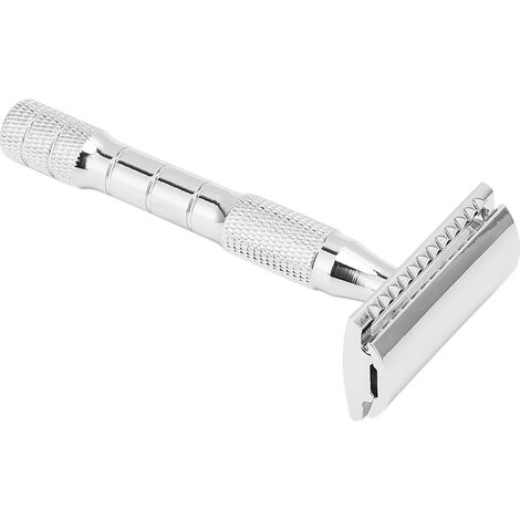 Rasoir de sûreté rétro rotatif pour hommes en métal zinc réutilisable (1/5)