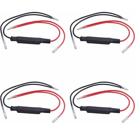 4 luces intermitentes LED para motocicleta, 12 V, adaptador de resistencia para intermitentes, corrección de errores (10 W)