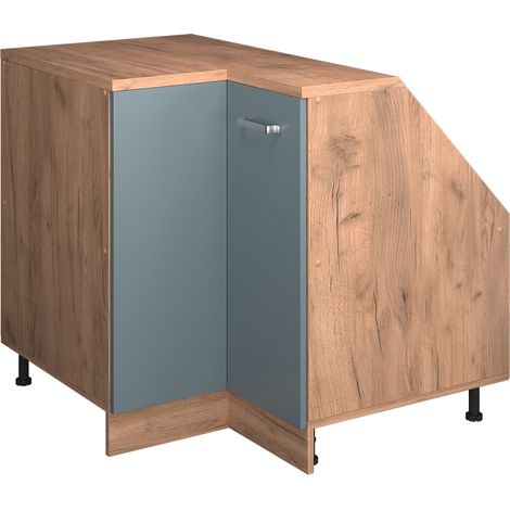 Meuble de cuisine d'angle pour combles R-Line, Bleu-gris, 75.6cm 1 porte, 60 cm de profondeur, Vicco (1/5)