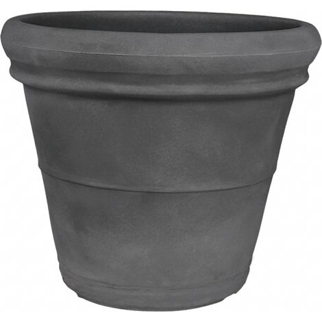 Vaso de polímero Monacis con doble borde liso antracita Ø45 (45X36h)