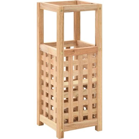 vidaXL Umbrella Stand Solid Walnut Wood 18x18x50 cm