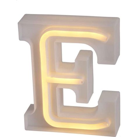 Lettere luminose neon a led luci alfabeto E luminoso per decorazione casa compleanni nozze festa bar eventi luce calda (1/5)
