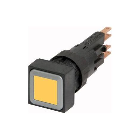 Bouton-poussoir lumineux jaune à rappel +lampe à incandescence 24V EATON Q25LT-GE/WB