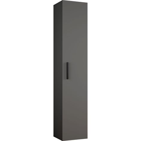 AX LIVING Schmaler Garderobenschrank Rosanno IVL – 40 cm Breite, Grau
