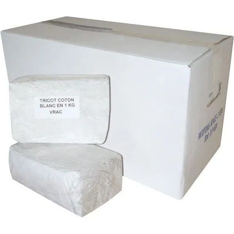 Paños de algodón blanco, bolsa de 1 kg
