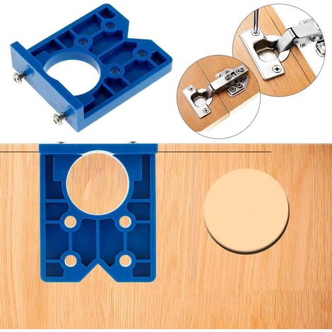 Gabarit de perçage pour charnière invisible de 35 mm et fixation de charnière de perçage de 35 mm avec butée de support (1/3)