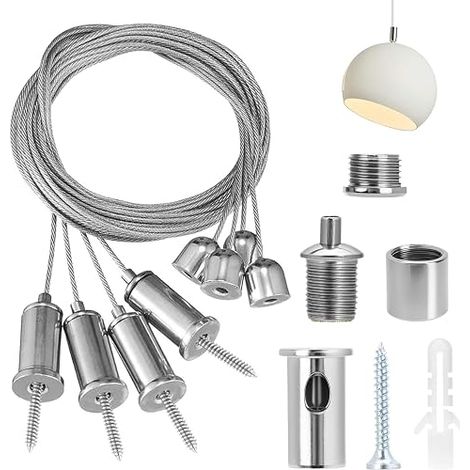 10 Pieces Stainless Steel Adjustable Hook Cable 1.5 mm x 1.5 m (1/5)