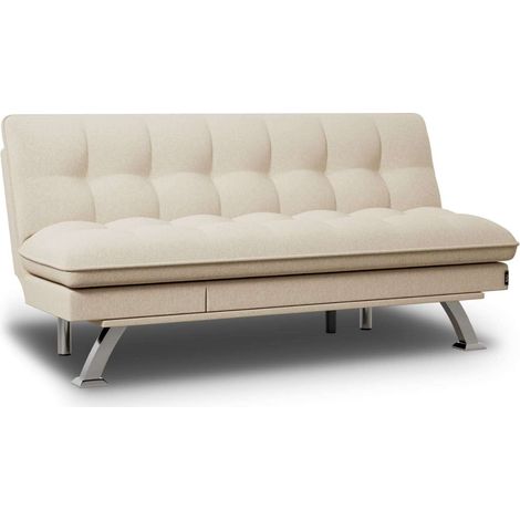 Nalui Sofá Cama Beige Cloud Dots 3 Plazas Acolchado (1/5)
